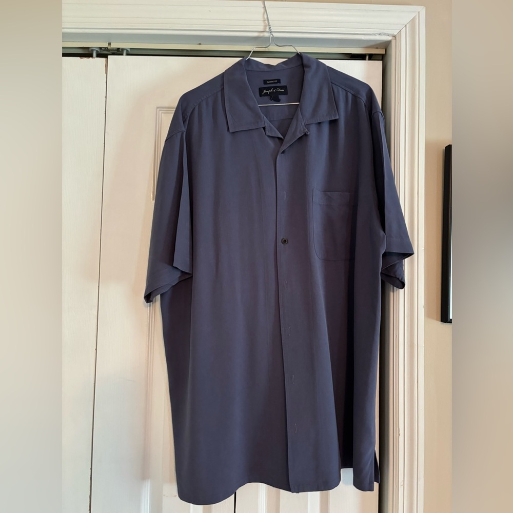 Joseph & Feiss Silk camp collar short sleeve
